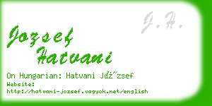 jozsef hatvani business card